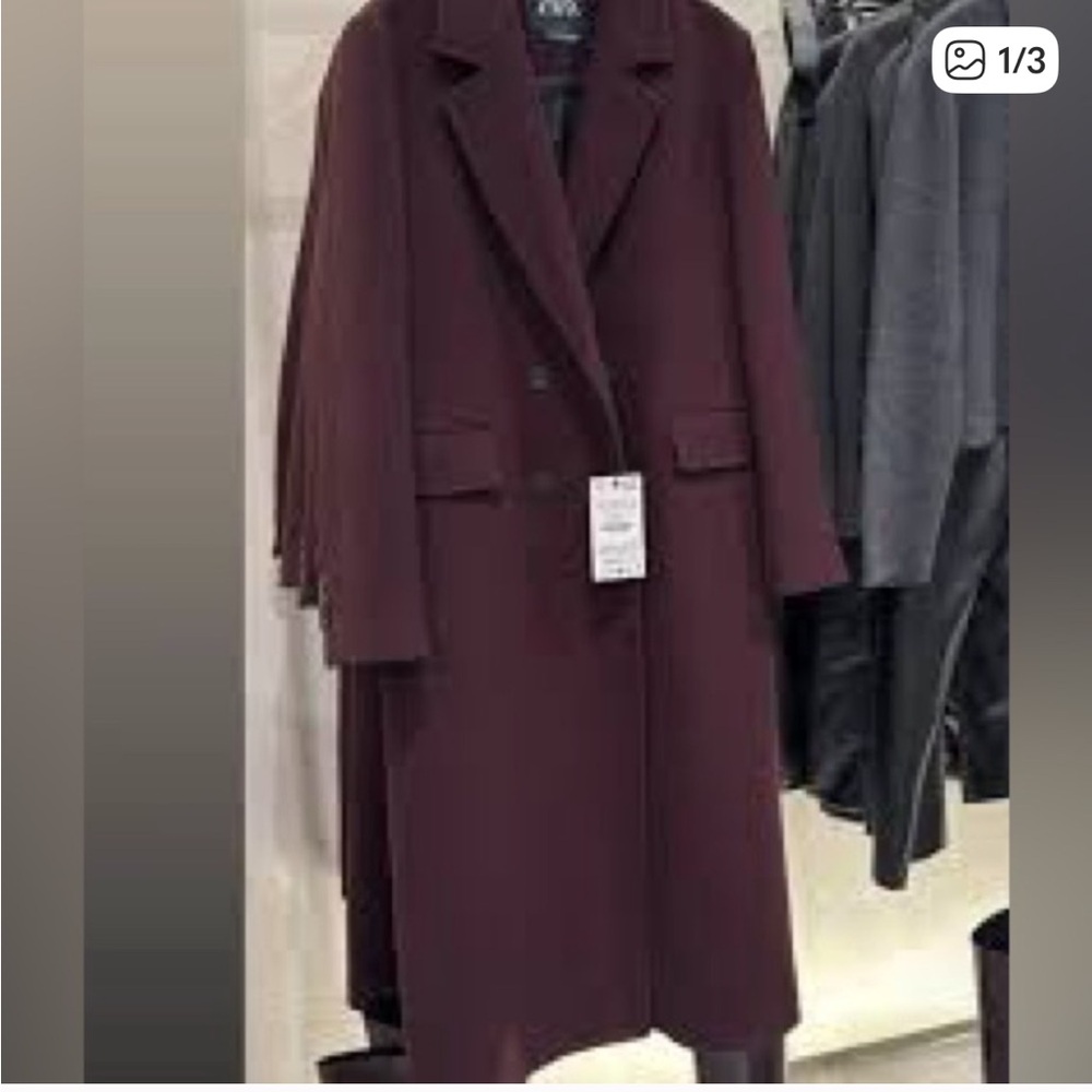 Zara Deep Burgundy Trench Coat